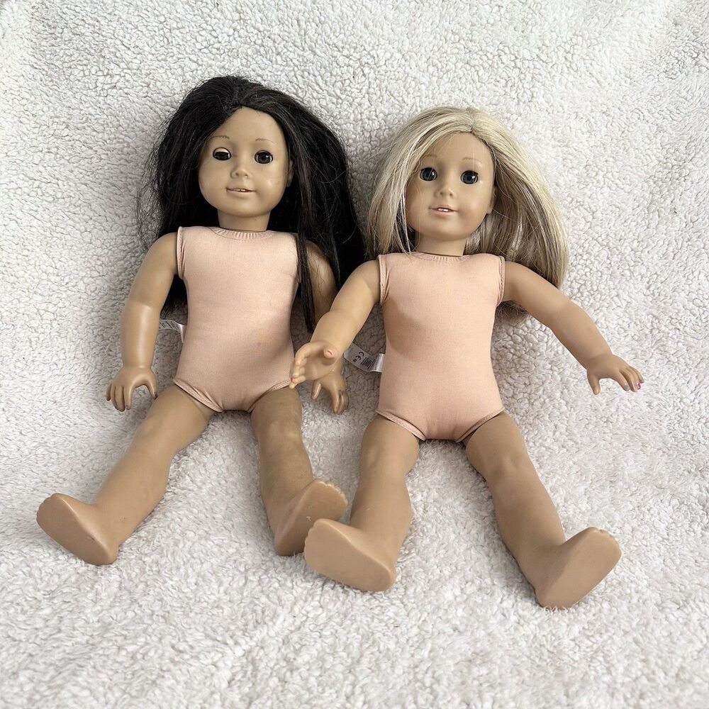 American Girl Just Like You Doll Lot Of 2 Fair Condition 18” TLC 2014